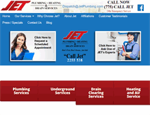 Tablet Screenshot of jetplumbing.com